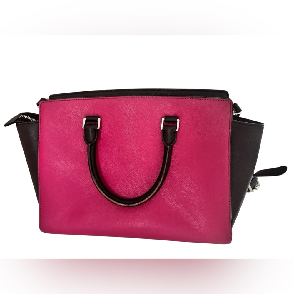 Michael Kors Fuchsia and Black Satchel - Picture 8 of 16